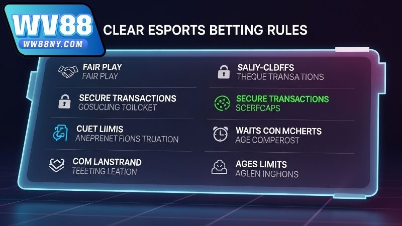 Thể lệ cá cược Esports minh bạch - Lợi ích cho người chơi 4 Hướng dẫn tuân thủ thể lệ cá cược Esports minh bạch WW88