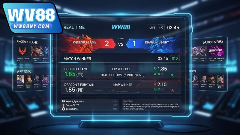 Theo dõi bảng cược esports thời gian thực một cách hiệu quả 3 Ưu điểm khi theo dõi bảng cược esports thời gian thực tại WW88